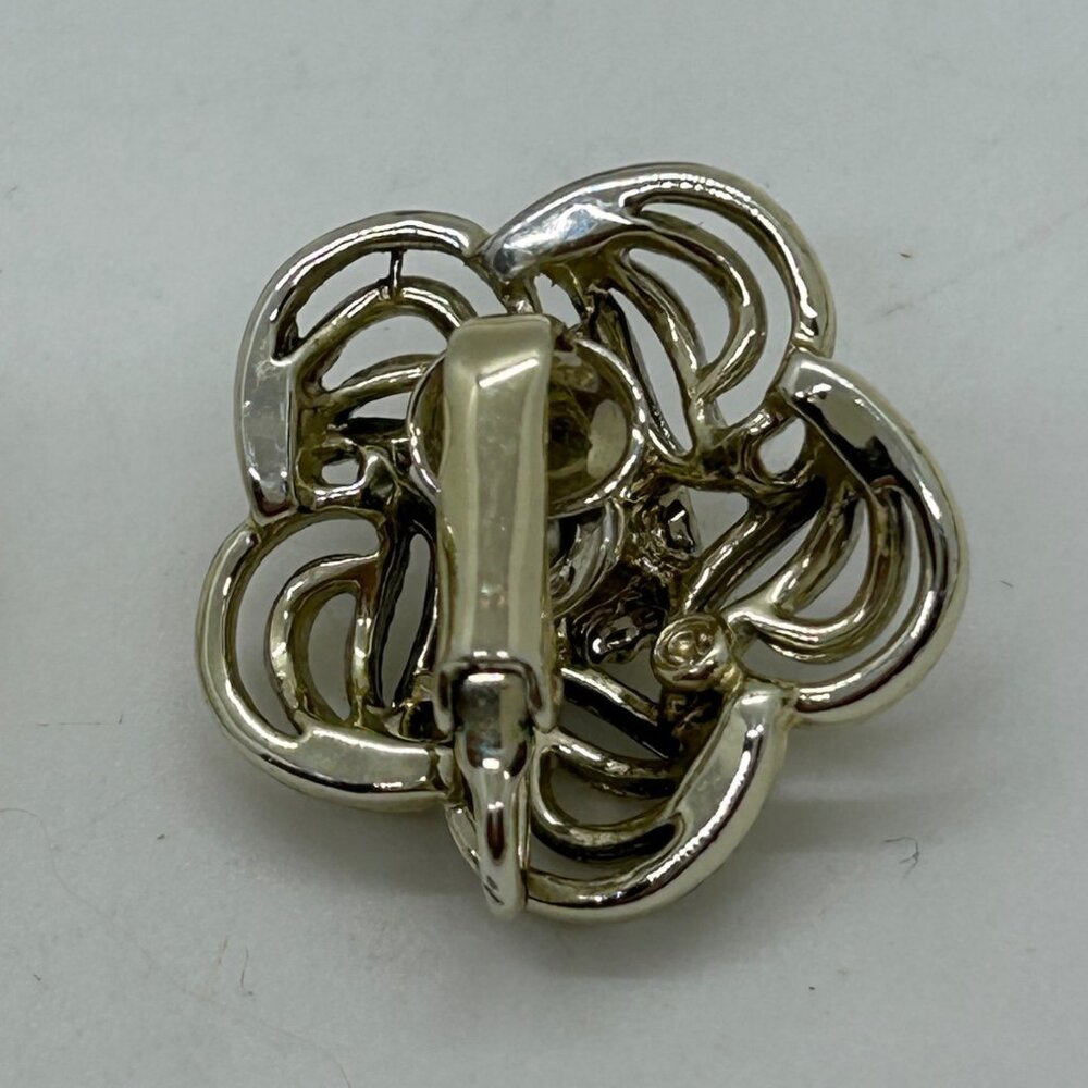 Vintage Coro Gold-Tone Necklace & Matching Unsigned Clip-On Earrings Set - Picture 10 of 15